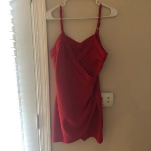 Red J.O.A wrap dress